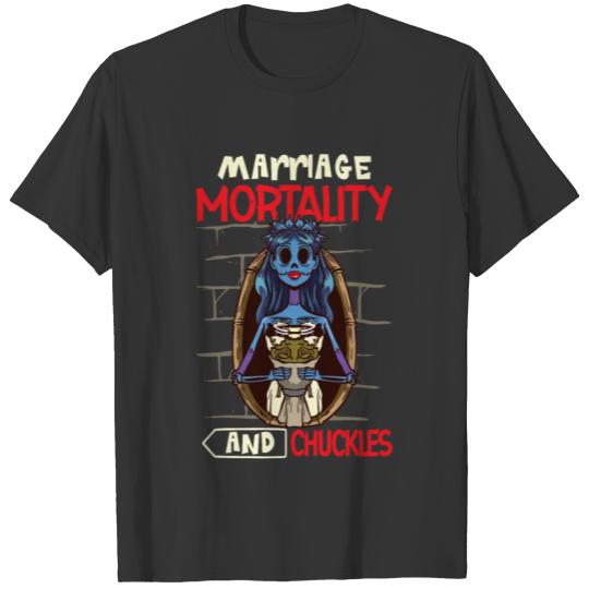 Funny Gothic Goth Wedding Bride Goth Halloween T Shirts