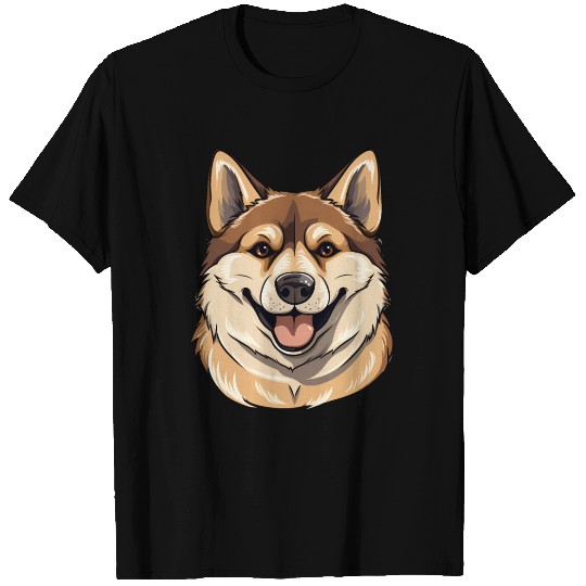 Akita Inu Dog Face Cute Cartoon Puppy Lover T Shirts