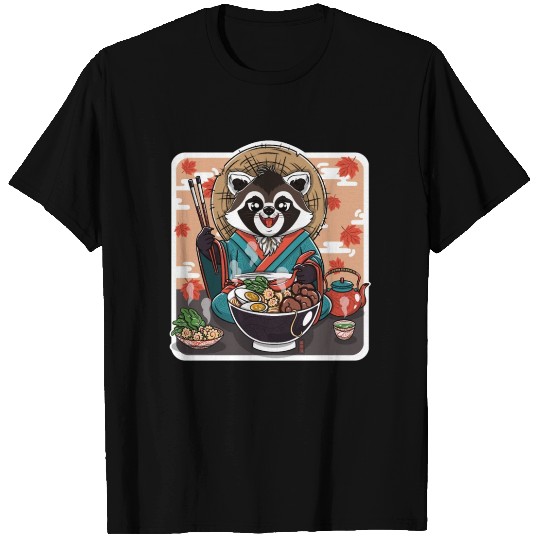 Tanuki Autumn Ramen T Shirts