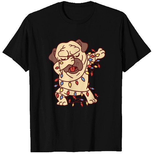 Christmas Pug Dabbing Dog Animals Lover Xmas T Shirts