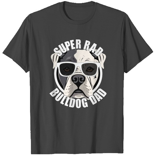 American Bulldog Dog Dad Funny Men's Father's Day T Shirts