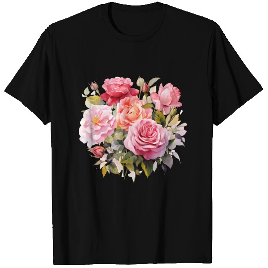 Nature's Artistic Elegance English Rose Tapestry T Shirts