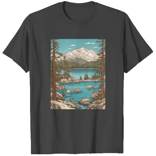 Lake Tahoe California T Shirts, Lake Tahoe T Shirts, V