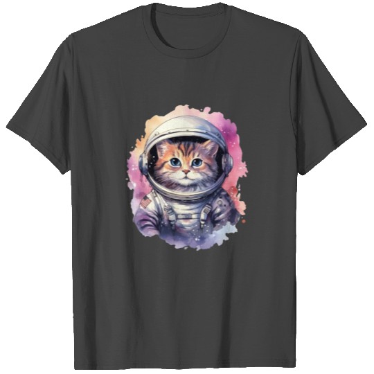 Space Cat Astronaut Galaxy Kitten Cat Lover T Shirts