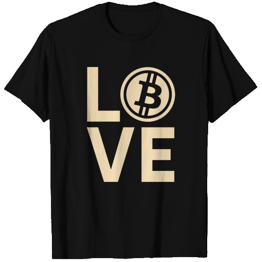 Modern Bitcoin Love Design T Shirts