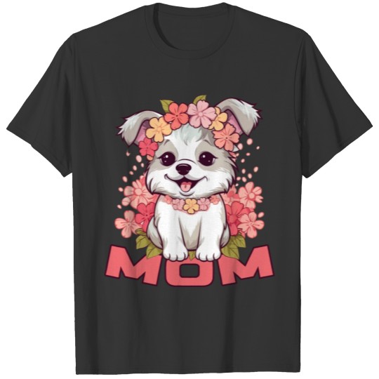 DOG MOM FLORAL T Shirts