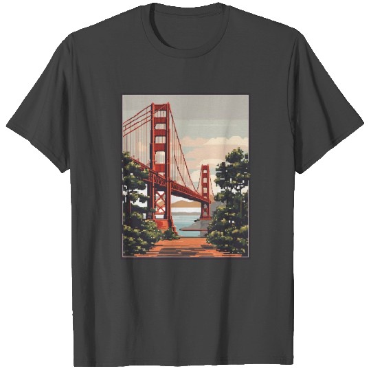 Golden Gate Bridge California T Shirts, Golden Gate