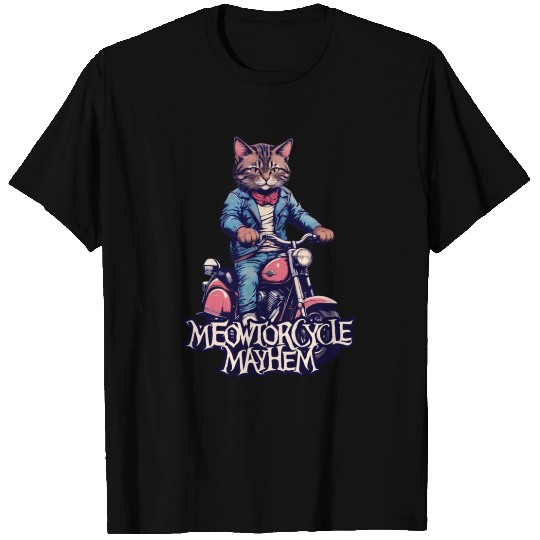 Meowtorcycle Mayhem T Shirts