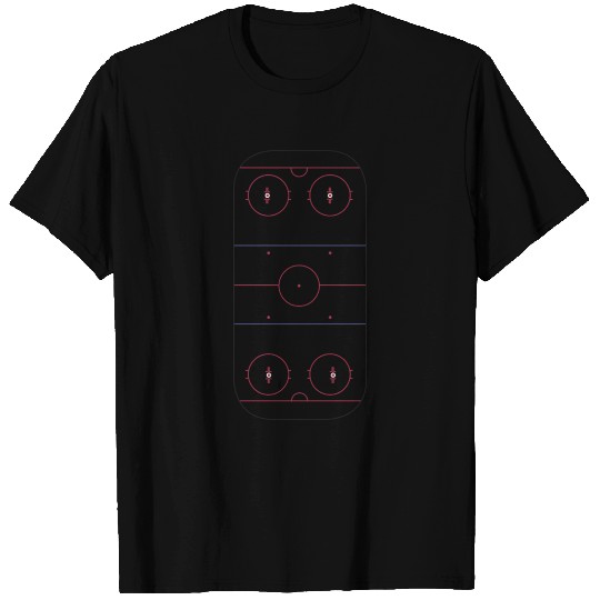 Ice Hockey Ground Layout Men Women Hockey Lovers T Shirts