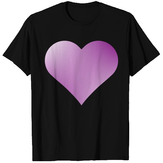 Purple Cute Heart Icon T Shirts