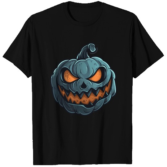Grinning Pumpkin Face - Pumpkin Halloween T Shirts