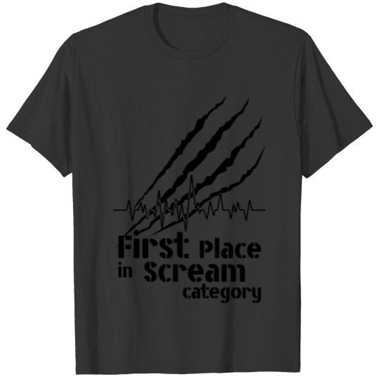 First place in Scream category Black T Shirts