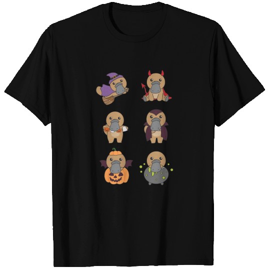 Platypus Halloween Devil Pumpkin Vampire T Shirts