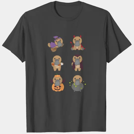 Platypus Halloween Devil Pumpkin Vampire T Shirts