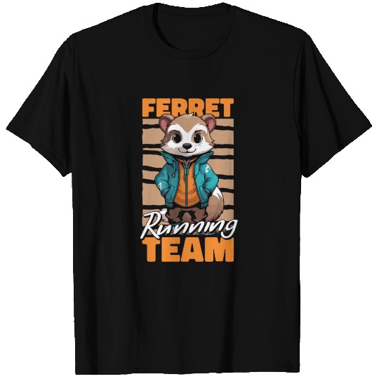 Ferret Running T Shirts