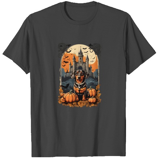 Spook-tacular Dachshund Delight: Halloween Howl T Shirts
