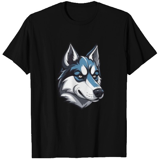 Husky dog head T Shirts