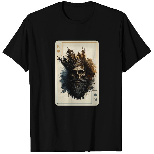 King of Hearts Creepy Card Game Poker T Shirts