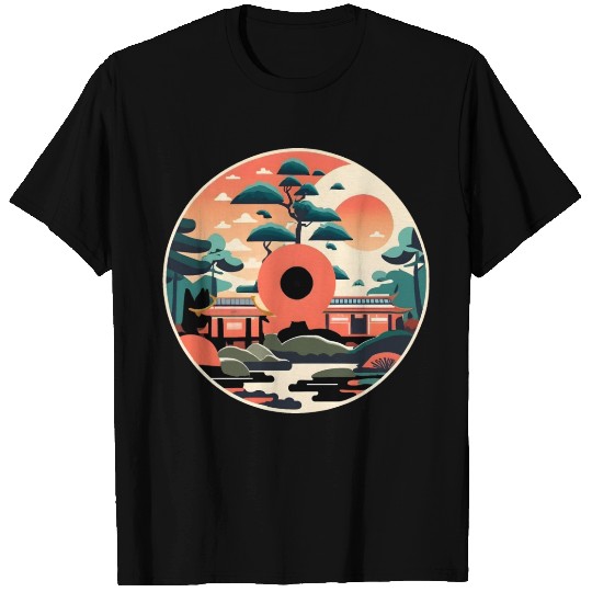 Japanese Garden Landscape Vinyl Album Picture Disc T Shirts