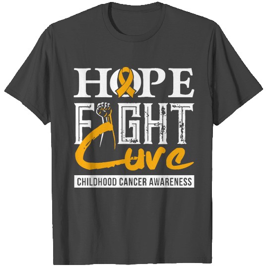 Hope Fight Childhood Cancer Awareness T Shirts