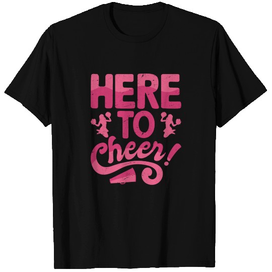 Here To Cheer Cheerleading Cheerleader T Shirts