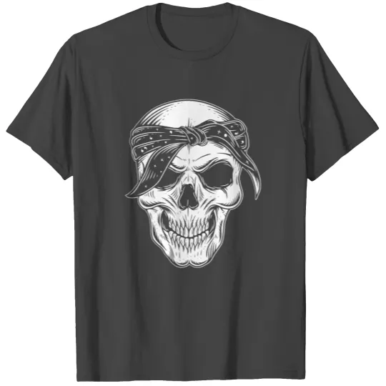 Dark Art Skull Gangster Tattoo White T Shirts