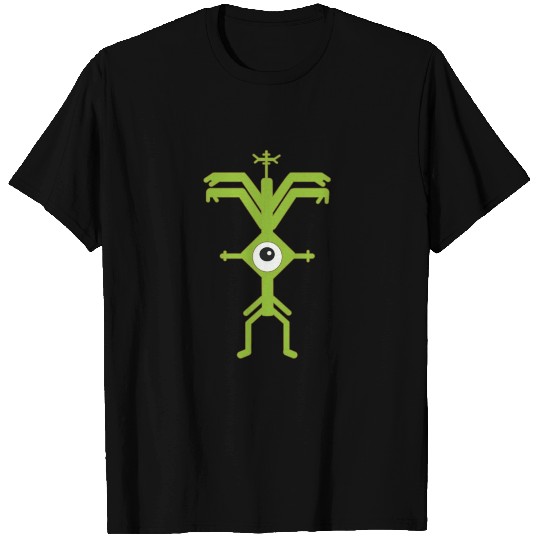 Psychedelic Man Logo green T Shirts
