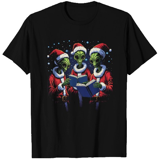 Alien Christmas Carolers T Shirts