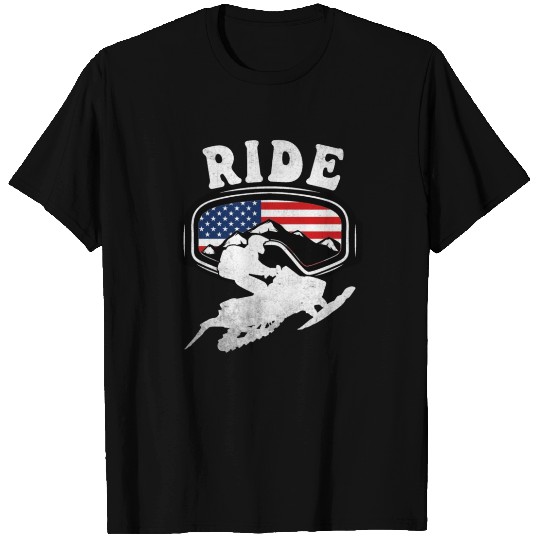 Snowmobile RIDE Snowmobiling Winter T Shirts