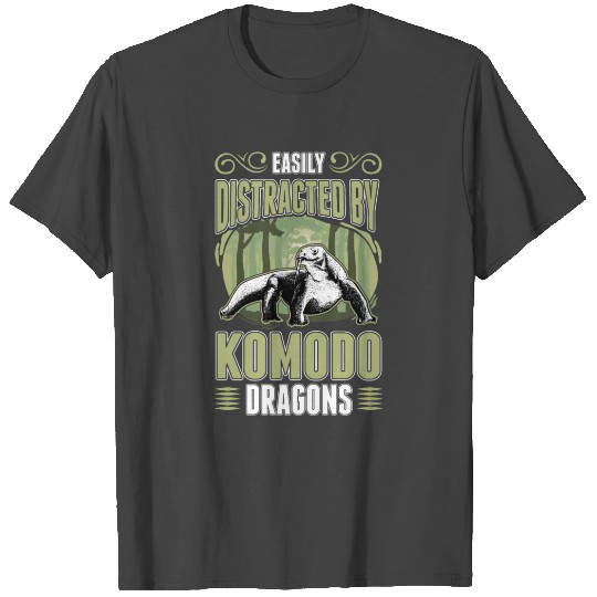 Easily Distracted By Komodo Dragons Monitor Lizard T Shirts