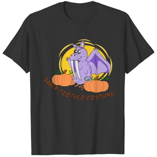 Cute Bat in Costume Funny Halloween Design T Shirts