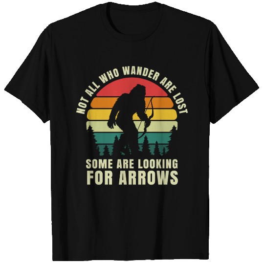funny bigfoot archery T Shirts