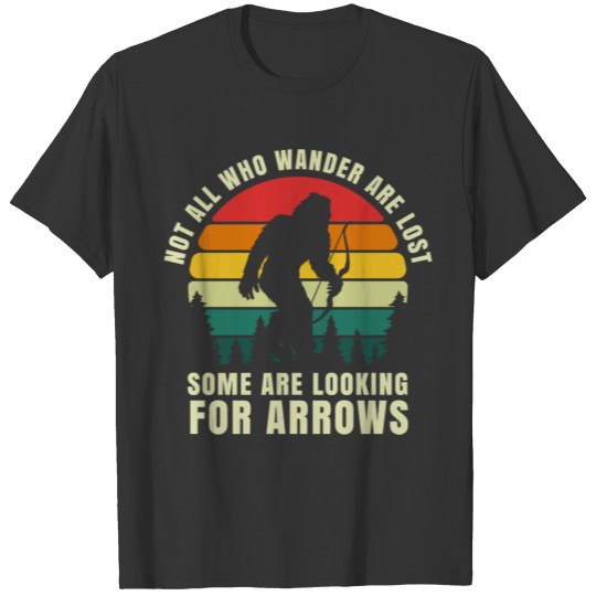 funny bigfoot archery T Shirts