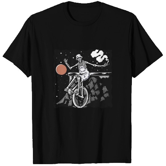 SKELETON AND BIKE T Shirts