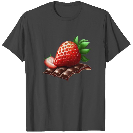 Sweet Temptation: Strawberry Meets Dark Chocolate T Shirts