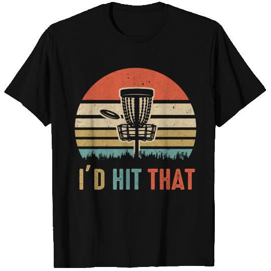 I d Hit That Disc Golf Vintage Sunset Funny Father T Shirts