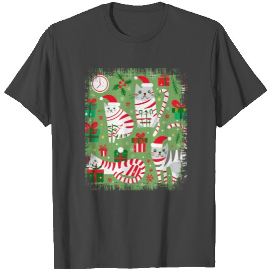 Meow-y Christmas Delight: Festive Cats Collection T Shirts