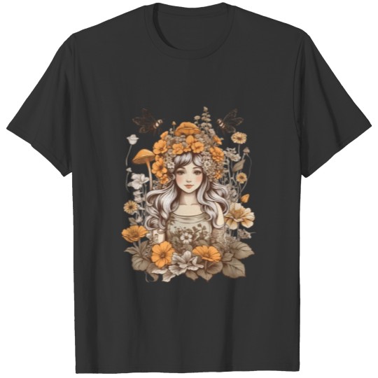 Cottagecore Flower Fairy Angel Cute Fair T Shirts