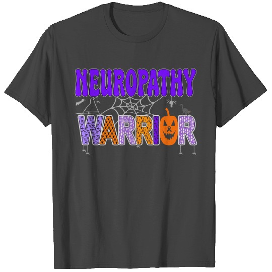 Halloween Warrior Neuropathy Purple T Shirts