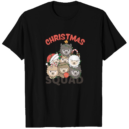 Alpaca Christmas Tree Christmas Squad Alpacas T Shirts