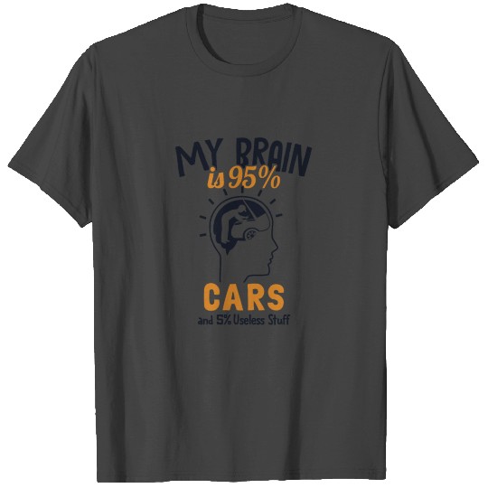 My Brain is 95% Cars Automotive Technician Auto T Shirts