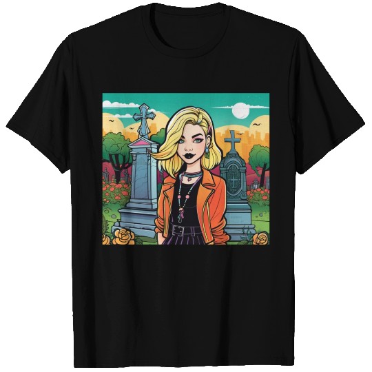 90s Anime Goth Girl T Shirts