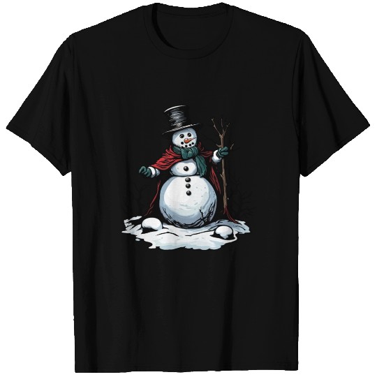 Snowman / Winter / Snowflake / White / Frosti T Shirts