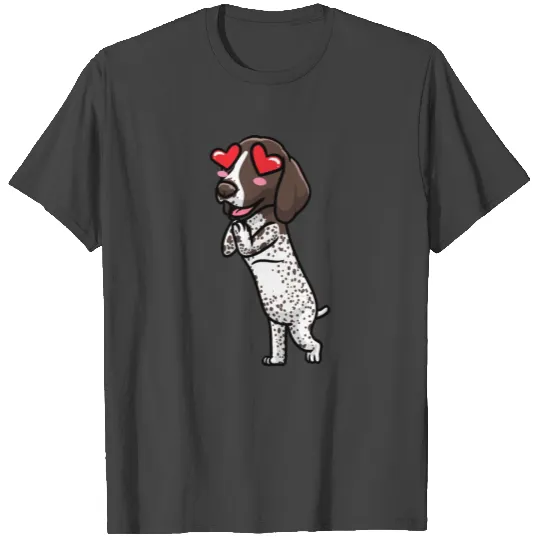 German Shorthaired Pointer Dog Kawaii Emoticon T Shirts
