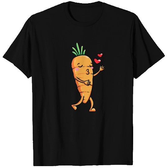 Carrot Emoticon Vegetable Vegan Vegetarian T Shirts