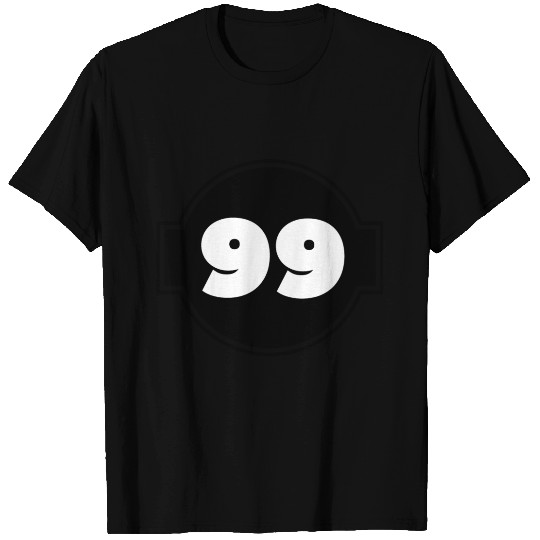 Number 99 Years Black and White T Shirts