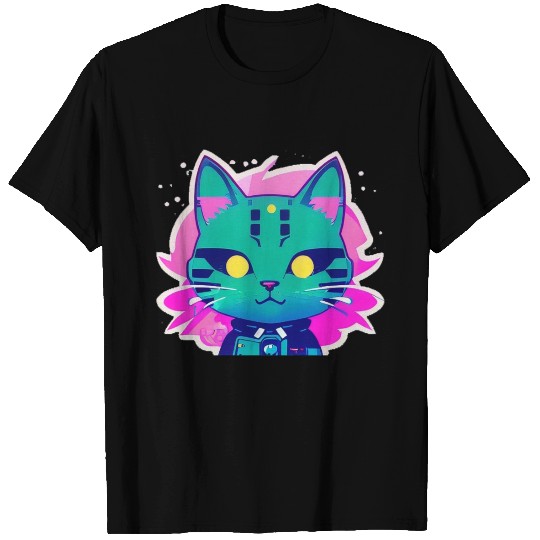 Cyber Punk Kitty T Shirts