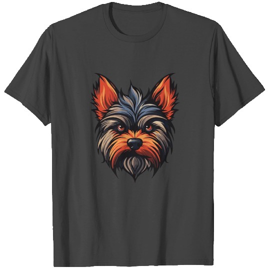Yorkshire Terrier Dog Head T Shirts