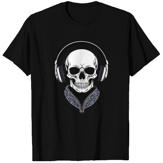 A Skull With Headphones T Shirts