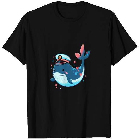 Whale Sailor Cap Boat Captain Cap Boating Whale T Shirts